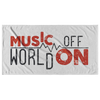 Music On World Off Beach Towel