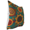 Funky Fall Flowers Throw Pillow