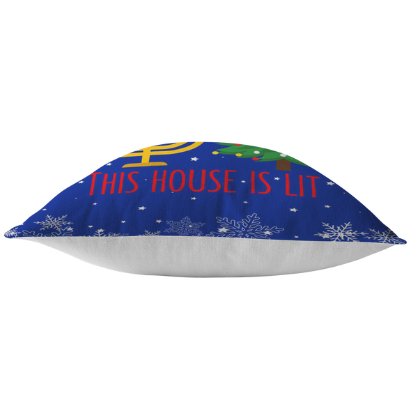 This House Is Lit Throw Pillow