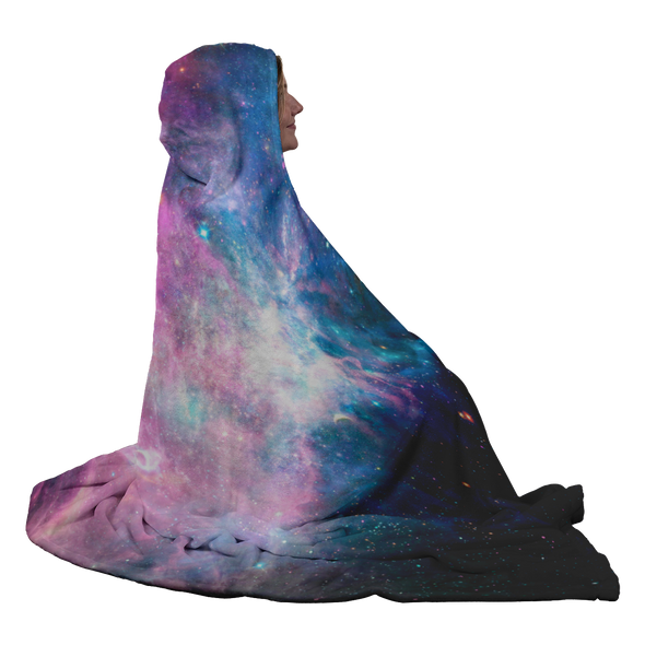 Immersed In The Galaxy Hooded Blanket