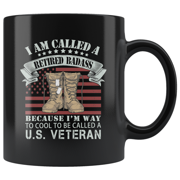 Retired Badass Black Mug