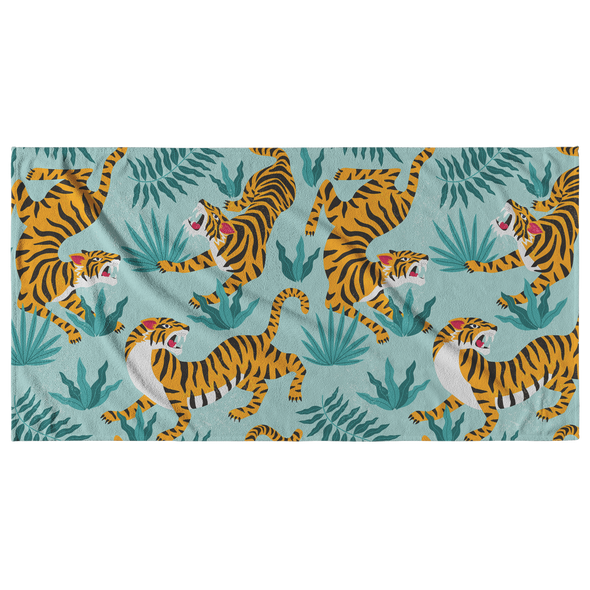 Roaring Tigers Beach Towel