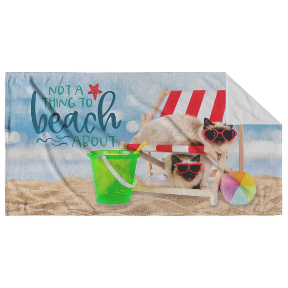 Not a Thing to Beach About Cat Beach Towel